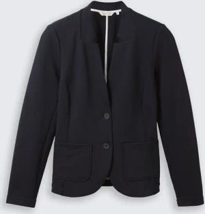 TOM TAILOR Damen Slim Fit Blazer mit Ottoman Struktur, blau, Uni, Gr. M