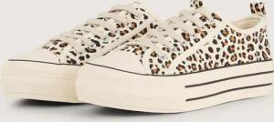 TOM TAILOR Damen Sneaker mit Plateau, beige, Animalprint, Gr. 36