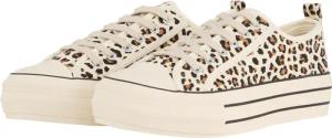 TOM TAILOR Damen Sneaker mit Plateau, beige, Animalprint, Gr. 37