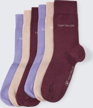 TOM TAILOR Damen Socken im 6er-Pack, lila, Uni, Gr. 35-38
