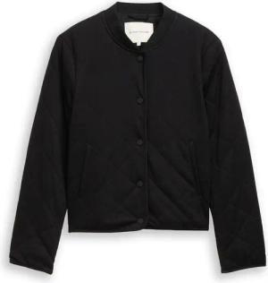 TOM TAILOR Damen Steppjacke mit Glitzer-Effekt, grau, Uni, Gr. L