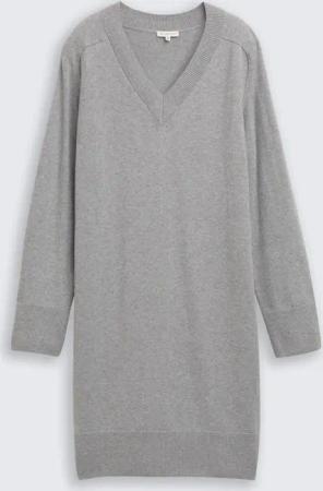 TOM TAILOR Damen Strickkleid mit Kaschmir-Anteil, bunt, Meliert, Gr. 46