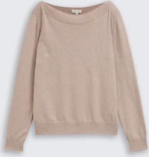 TOM TAILOR Damen Strickpullover mit Kaschmir-Anteil, braun, Meliert, Gr. XL