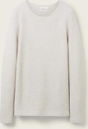 TOM TAILOR Damen Strickpullover mit Rundhalsausschnitt, braun, Meliert, Gr. M