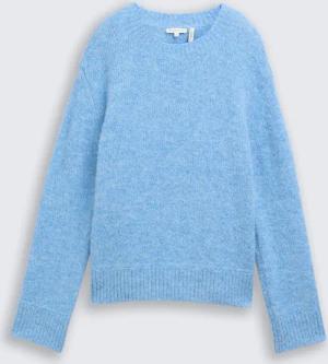 TOM TAILOR Damen Strickpullover mit Wollanteil, blau, Meliert, Gr. XXL