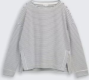 TOM TAILOR Damen Sweatshirt mit Streifenmuster, blau, Gestreift, Gr. S