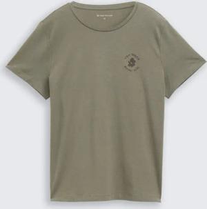 TOM TAILOR Damen T-Shirt mit Blumen-Stickerei, grün, Uni, Gr. XS