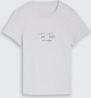 TOM TAILOR Damen T-Shirt mit Logo-Print, blau, Uni, Gr. XXL