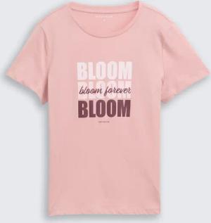 TOM TAILOR Damen T-Shirt mit Print, rosa, Uni, Gr. L