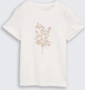 TOM TAILOR Damen T-Shirt mit Print, weiß, Uni, Gr. XXL