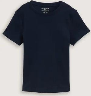 TOM TAILOR Damen T-Shirt mit Rundhalsausschnitt, blau, Uni, Gr. XXXL