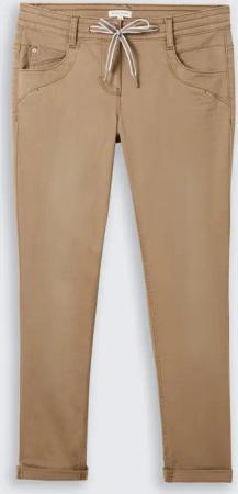 TOM TAILOR Damen Tapered Relaxed Hose, braun, Uni, Gr. 44/28