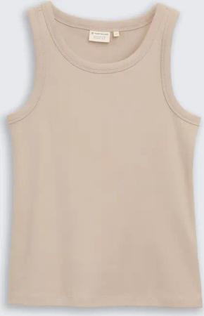 TOM TAILOR Damen Top mit Rippstruktur, grau, Uni, Gr. XXL