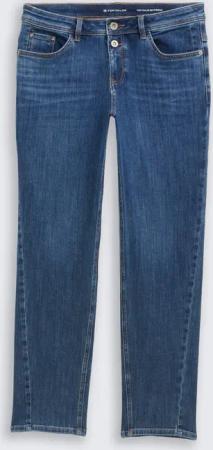 TOM TAILOR Damen TTADEVA BOYFRIEND Jeans mit Stretch, blau, Uni, Gr. 28/32