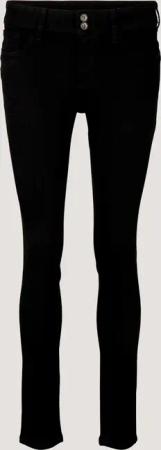TOM TAILOR Damen TTALEXA SKINNY Jeans, schwarz, Uni, Gr. 29/30