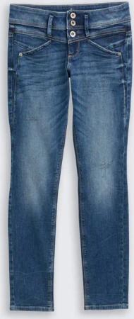 TOM TAILOR Damen TTALEXA SLIM Jeans, blau, Uni, Gr. 29/32