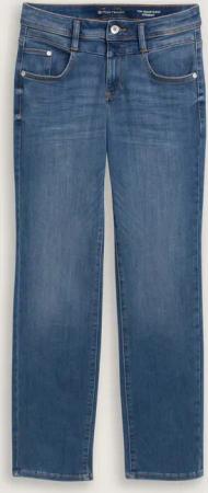 TOM TAILOR Damen TTALEXA STRAIGHT Jeans, blau, Uni, Gr. 25/32