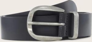 TOM TAILOR Damen TTBROOK Ledergürtel mit abgerundeter Dornschließe, schwarz, Logo Print, Gr. 105