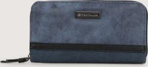 TOM TAILOR Damen TTELIN Portemonnaie mit Logo-Applikation, blau, Gr. ONESIZE