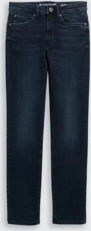 TOM TAILOR Damen TTELVA STRAIGHT High Waist Jeans, blau, Uni, Gr. 26/32