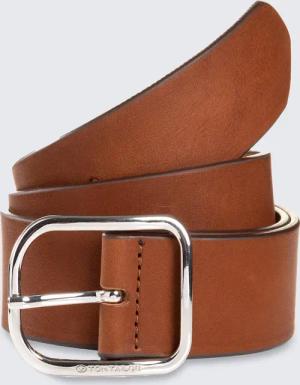 TOM TAILOR Damen TTHELEN Ledergürtel mit abgerundeter Dornschließe, braun, Uni, Gr. 90