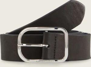 TOM TAILOR Damen TTHELEN Ledergürtel mit abgerundeter Dornschließe, schwarz, Uni, Gr. 85