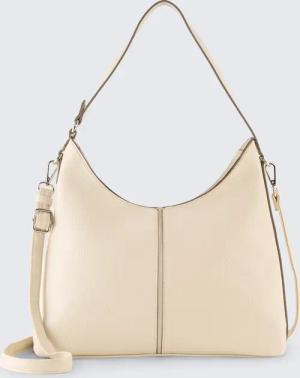 TOM TAILOR Damen TTJEMA M Beuteltasche mit Ziernaht, weiß, Uni, Gr. ONESIZE