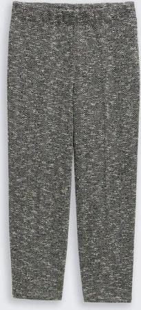 TOM TAILOR Damen TTLEA Straight Bouclé Hose, schwarz, Meliert, Gr. 36/28