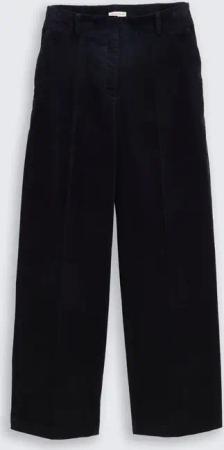 TOM TAILOR Damen TTLEA Wide Leg Cordhose, blau, Uni, Gr. 38/32