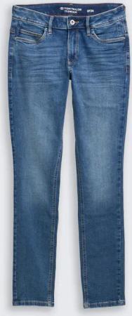 TOM TAILOR Damen TTLENE SLIM Jeans, blau, Uni, Gr. 30/32
