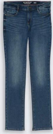 TOM TAILOR Damen TTLIVA STRAIGHT Jeans, blau, Uni, Gr. 29/34
