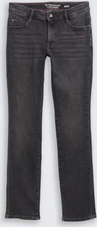 TOM TAILOR Damen TTLIVA STRAIGHT Jeans, schwarz, Uni, Gr. 30/32