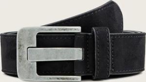 TOM TAILOR Damen TTLUCY Plus Size - Velourledergürtel mit eckiger Dornschließe, schwarz, Logo Print, Gr. 135