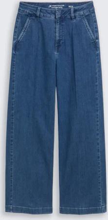 TOM TAILOR Damen TTMADINA WIDE Jeans, blau, Uni, Gr. 31/32
