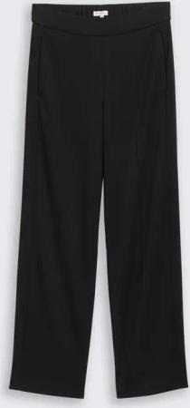 TOM TAILOR Damen TTMIA STRAIGHT Hose, schwarz, Uni, Gr. 40/32