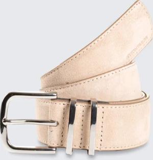 TOM TAILOR Damen TTMILLIE Ledergürtel mit abgerundeter Dornschließe, beige, Uni, Gr. 95