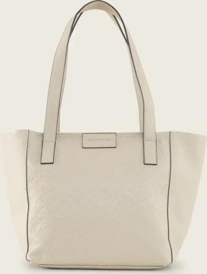 TOM TAILOR Damen TTMIRENDA L Shopper mit Logo-Prägung, beige, Uni, Gr. ONESIZE