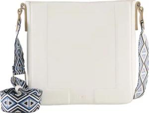 TOM TAILOR Damen TTNANI M Umhängetasche mit gewebtem Trageriemen, weiß, Uni, Gr. ONESIZE