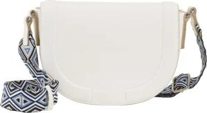 TOM TAILOR Damen TTNANI Umhängetasche mit gemustertem Webriemen, weiß, Uni, Gr. ONESIZE