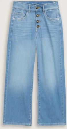 TOM TAILOR Damen TTNELMA CULOTTE Jeans, blau, Uni, Gr. 30/28
