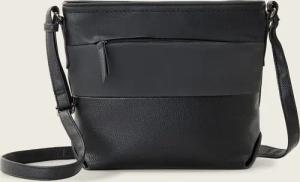 TOM TAILOR Damen TTNICOLINA M Umhängetasche mit Material-Mix, schwarz, Uni, Gr. ONESIZE
