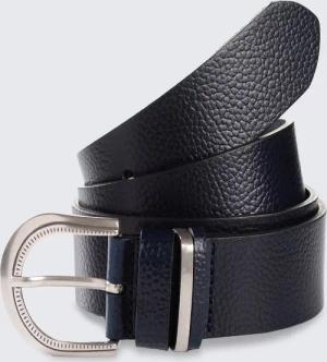 TOM TAILOR Damen TTSANDRA Ledergürtel mit abgerundeter Dornschließe, blau, Uni, Gr. 85