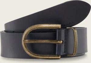 TOM TAILOR Damen TTSYLKE Ledergürtel mit abgerundeter Dornschließe, blau, Uni, Gr. 85