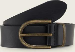 TOM TAILOR Damen TTSYLKE Ledergürtel mit abgerundeter Dornschließe, schwarz, Uni, Gr. 80