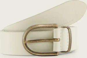 TOM TAILOR Damen TTSYLKE Ledergürtel mit abgerundeter Dornschließe, weiß, Uni, Gr. 90