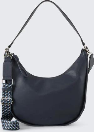 TOM TAILOR Damen TTTATIANA M Schultertasche mit gemustertem Webriemen, blau, Uni, Gr. ONESIZE