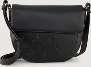 TOM TAILOR Damen TTWENDI Umhängetasche mit Umschlag und Logo-Prägung, schwarz, Uni, Gr. ONESIZE