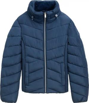 TOM TAILOR Damen Wasserabweisende Pufferjacke, blau, Uni, Gr. XL