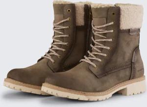 TOM TAILOR Damen Wasserdichte Stiefel mit Fütterung, beige, Uni, Gr. 37