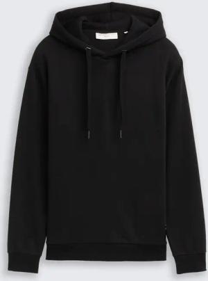 TOM TAILOR DENIM Herren Hoodie Sweatshirt mit Logo-Badge, bunt, Uni, Gr. S